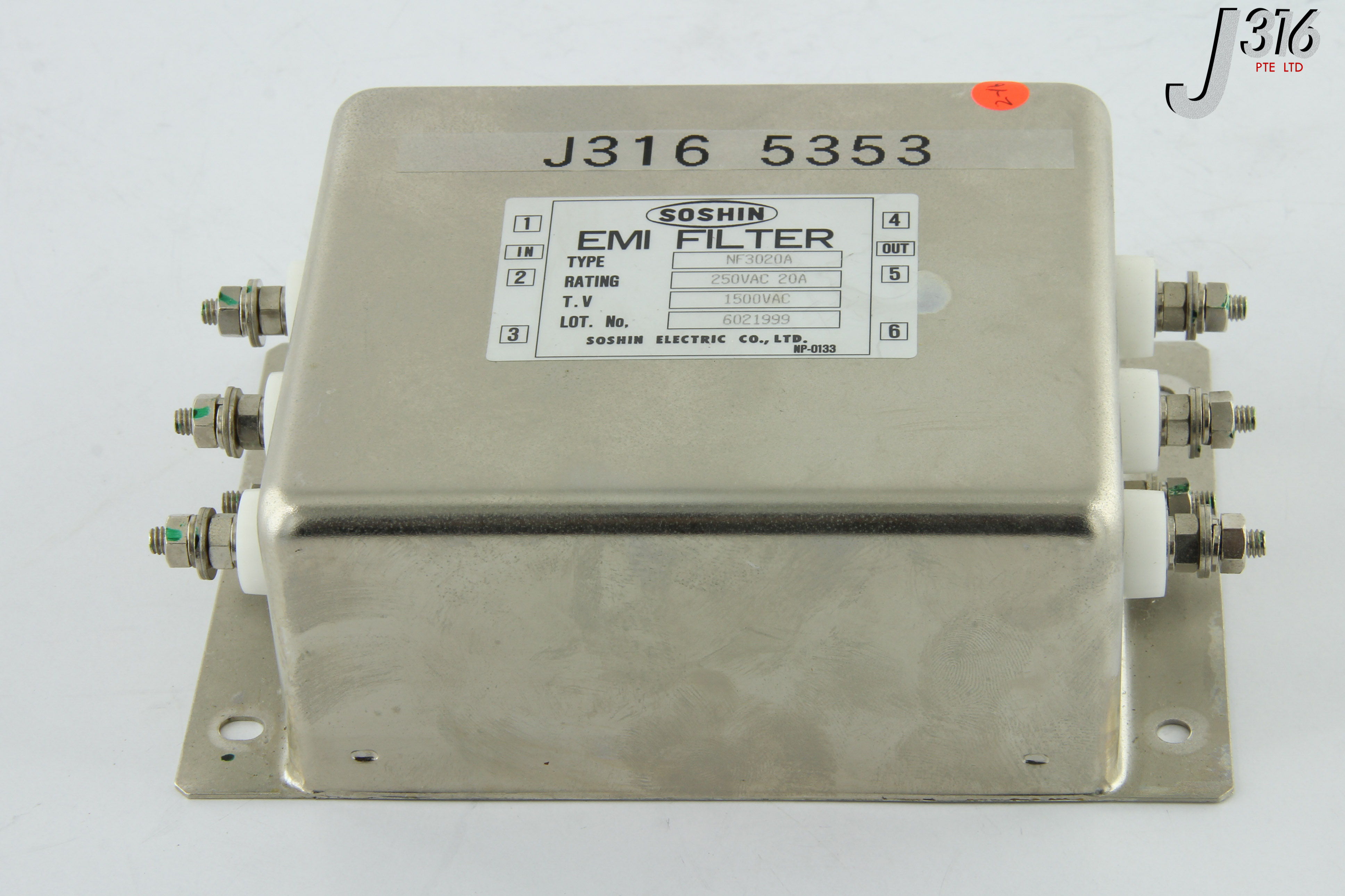 さくら専用 5353 SOSHIN EMI FILTER, 250VAC 20A, TYPE NF3020A | eBay